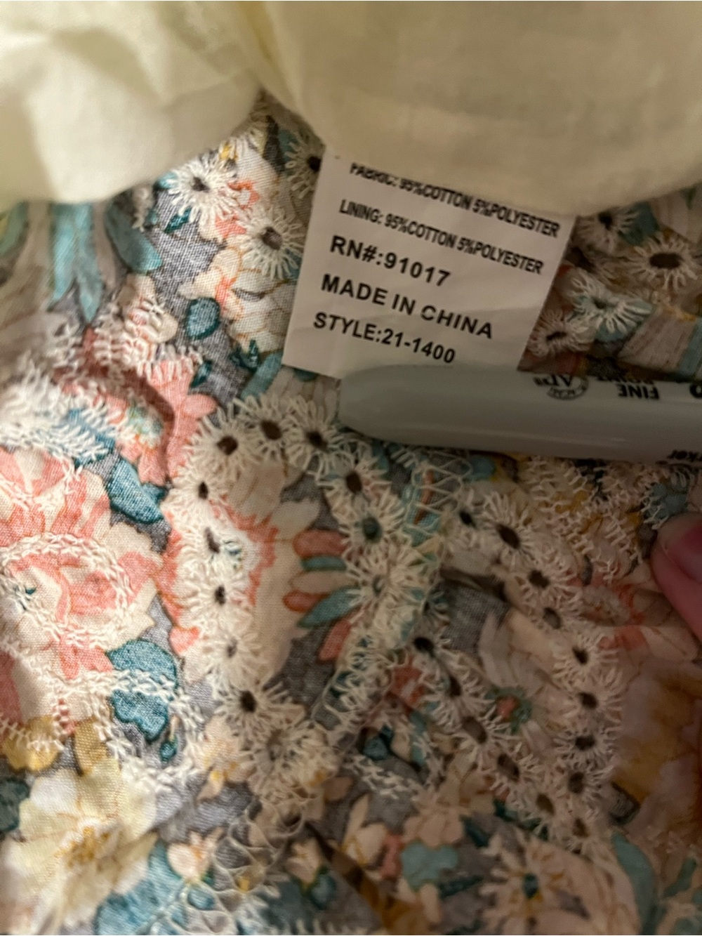 Luna Moon Anthropologie Floral Eyelet Ruffle Mini Skirt Size Large - Picture 6 of 6